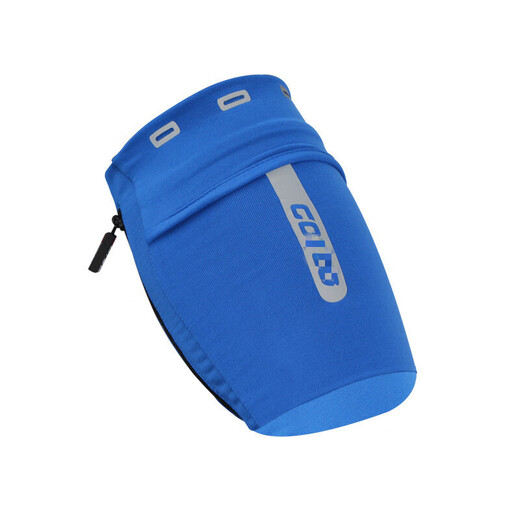 HengTravler outdoor running mobile phone arm bag, unisex elastic arm cover, close-fitting anti-theft arm strap hand bag, sports hand sleeve bag, reflective wrist bag, blue L