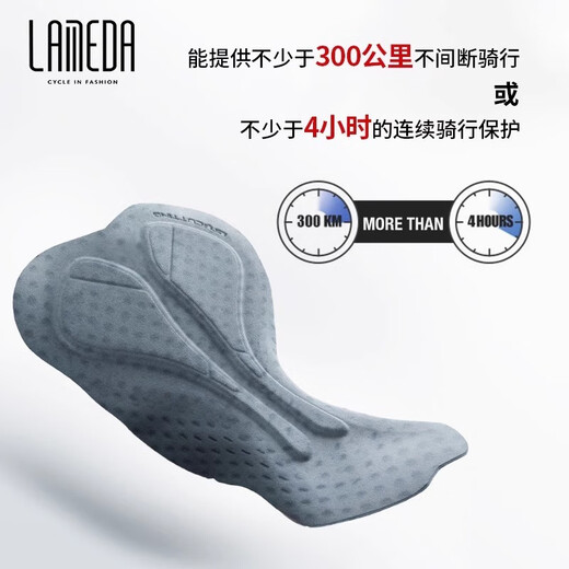 Lampada Cycling Jersey Men's Road Cycling Long Sleeve Top Summer and Autumn Sweat-wicking Quick-Drying Long Cycling Jersey Suit Fashion Light Gray Blue + Xunguang Trousers Black 2XL (Suitable for Weight 160-179Jin Jin is equal to 0.5kg)