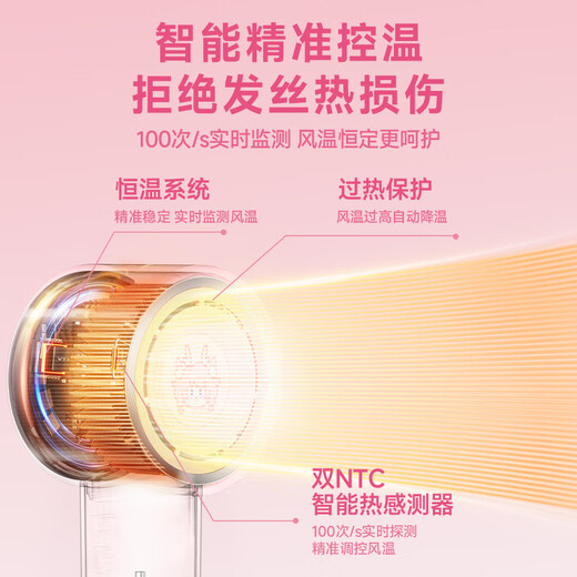 VTT Germany King of Glory Officially Authorized High-speed Hair Dryer for Holiday Gifts Low Noise Home Dormitory Quick-drying Negative Ion Hair Care High-Power Hair Dryer Forest Bond Yao Diamond Powder-High-speed Dry-9 Year Warranty-Gift Box Germany Seiko Quality-110,000 RPM High-Speed-Goddess Lightweight, Convenient and Good-looking