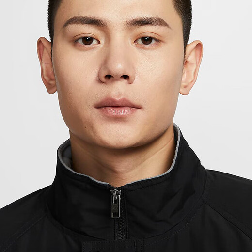 Nike Men's Winter Polar Fleece Lined Woven Casual Stand Collar Sports Fitness Jacket FZ0657-010 FZ0657-010 S