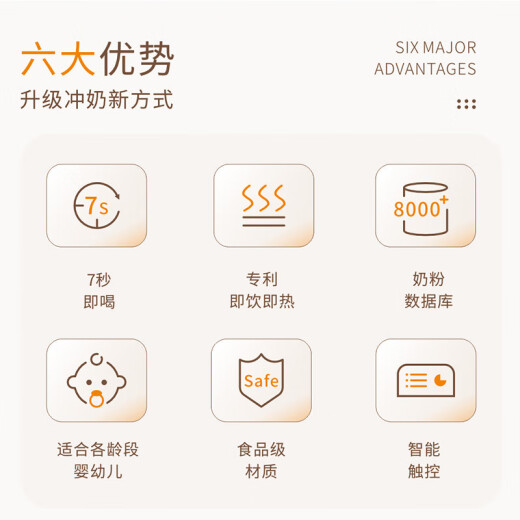 汉美驰智能一键自动冲奶机婴儿自动泡奶机宝宝调奶器熟水奶粉泡奶 白色