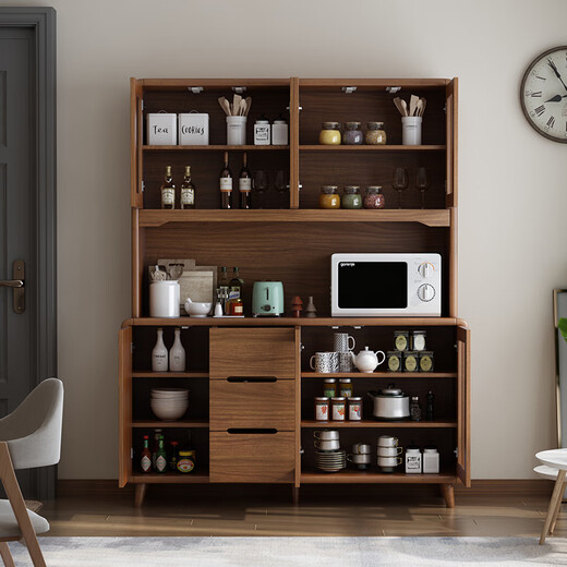 Mulan (Mulan) Nouveau armoire à vin à buffet chinois Cadre de cuisine en bois massif mur intégré Armoire de rangement de salon chinois moderne 5012 Armoire inférieure simple / 120 * 40 * 90cm