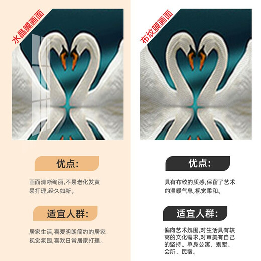 彼枫卧室床头装饰画2025新款主卧床头背景墙壁画挂画现代简约墙画天鹅 彼枫826 150*40cm 12mm水晶膜单联画黑边