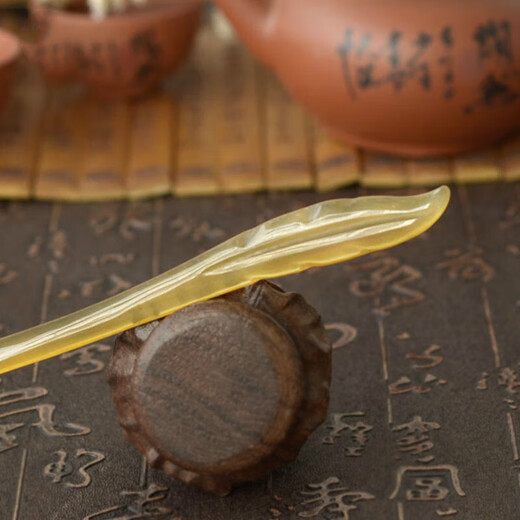 Ox horn hairpin, simple headdress, hairpin, Hanfu hairpin, sheep horn handmade hairpin, ancient style hairpin, Hanfu hairpin, leaves