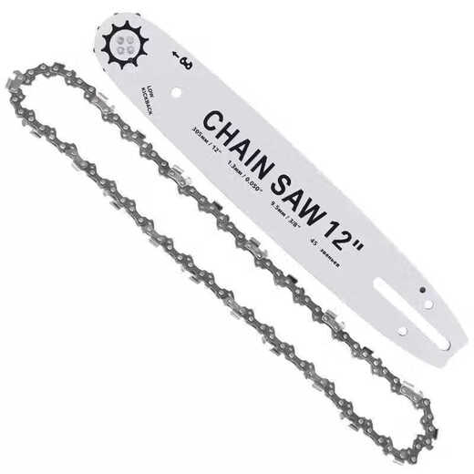 Wuyangbenzong imported from Germany electric saw plate 16-inch 12-inch electric chain saw lithium electric saw household logging saw general accessories guide plate 12-inch guide plate plus chain