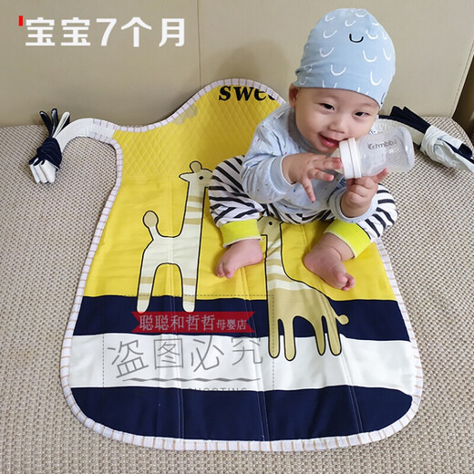 茵秀丽（insular）云南贵州四川传统婴儿背带老式背袋后背式背小孩外出宝宝背扇背巾 【大号薄款】小熊【4个月-2岁