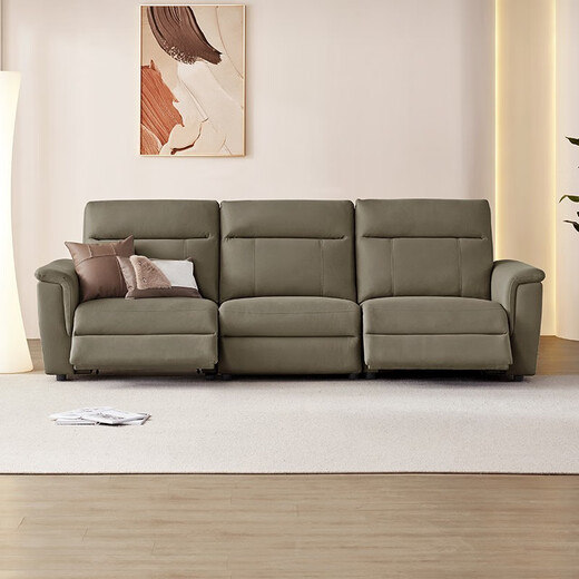 Gujia Home (KUKA) Smart Home Technology Tuchsofa Null-zu-Wand-Abschnitt Drei-Personen Electric Function Sofa 6180 [Qianyunmi] Drei-Personen-links elektrische 2,82 m