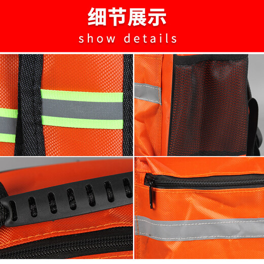 Giant wood emergency kit, civil air defense and combat readiness, home rescue kit, hotel home fire equipment set, fire escape supplies bag + mask + fire extinguisher + fire blanket + safety rope