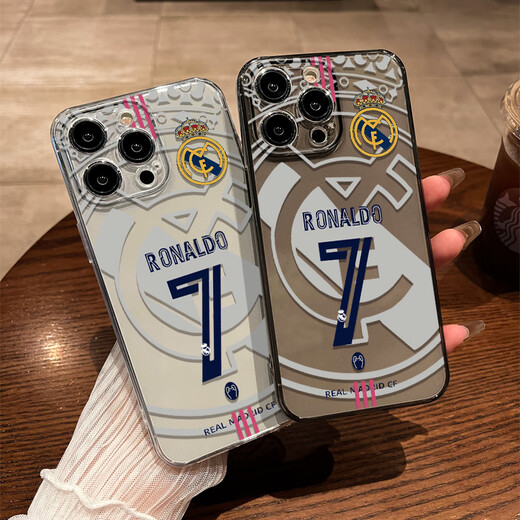 Ban Meiluo подходит для корпуса мобильного телефона Apple 16 Real Madrid C Ronaldo Lucky Seven iPhone 15 PROMAX Новый прозрачный