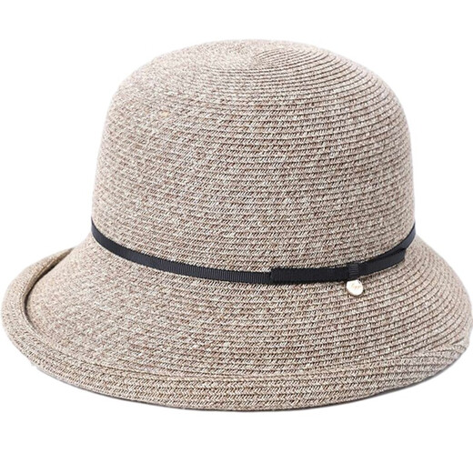 Siggi sun protection hat for women spring and summer sun protection retro small pot hat vacation fisherman hat sun hat foldable cool hat straw hat temperament coffee M (56-58CM)