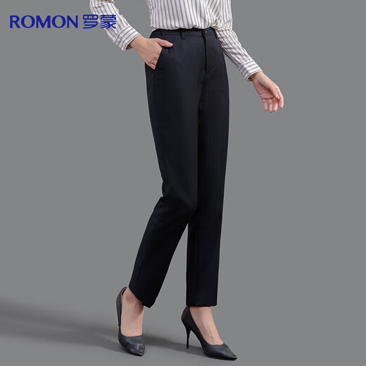 Luo Meng trousers women's business casual formal interview work high-waist suit long trousers slim straight professional overalls