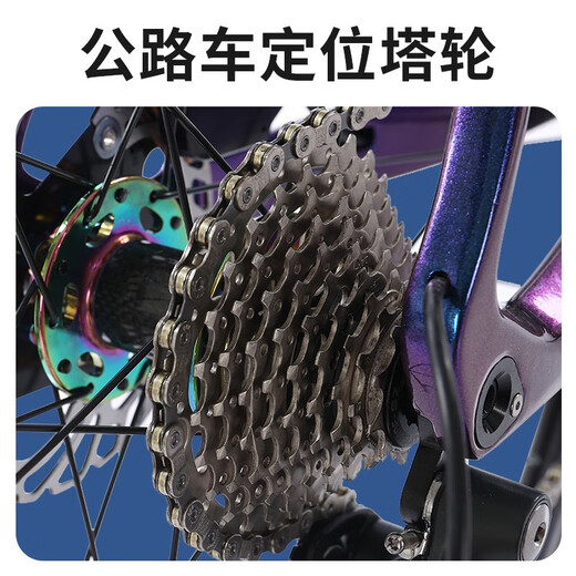 
Feige (FLYING PIGEON) Feige carbon fiber full-in-line road bicycle oil brake adult male and female commuter student car racing car 22 speed aluminum car ring-Shimano R7020- Gradient purple 460 height (recommended height 165-180cm)