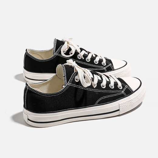 VANCL ESLITE VANCL Classic Canvas Chaussures For Men Low Top Black 43