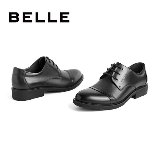 Belle Commuting Business Leather Shoes Men's Autumn Genuine Leather Derby Shoes Commuting Formal Shoes 3UX01CM5 Pre-sale Black-3UX01 41 (255mm)