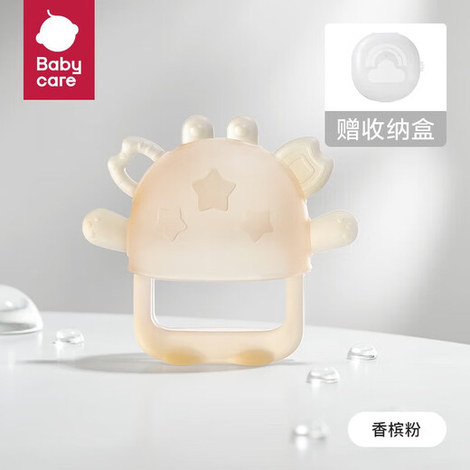 BY BABYCAREbabycare Baby Silicone Fun Teether Anti-eating Hand Bite Artifact Teething Glove New and Old Styles Randomly Distributed Champagne Powder - Over 3 Months