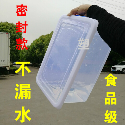 特大容量大号加厚食品冷冻冷藏塑料盒子干货单反收纳盒密封保鲜盒 44斤52*36.5*16cm 9901