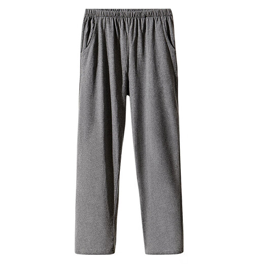 Yiershuang [100% cotton] men's pajamas, men's solid color pajamas, men's autumn and winter comfortable and versatile trousers that can be worn outside home pants
