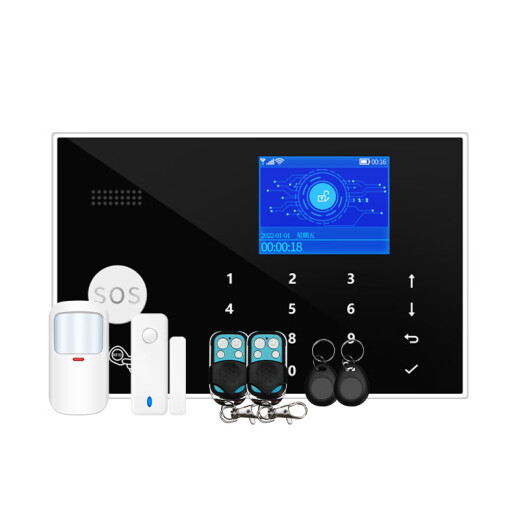 Renjuyi anti-theft alarm home WiFi infrared detector sensor GSM store security system alarm host E: 2G dual network + remote control 2 + magnetic card + infrared 2App