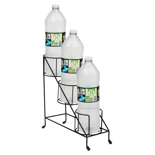 Mind Reader Coffee Syrup Storage Rack 3 Bottles Metal Storage Rack Black Kitchen Countertop