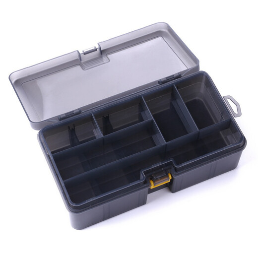 HENGJIA/Hengjia double-layer (5+6 grids) storage box, fishing gear box, multi-function box, accessories, tool box, fishing lure box, double-layer storage box (21.5*12*7cm-220g) shipped as shown