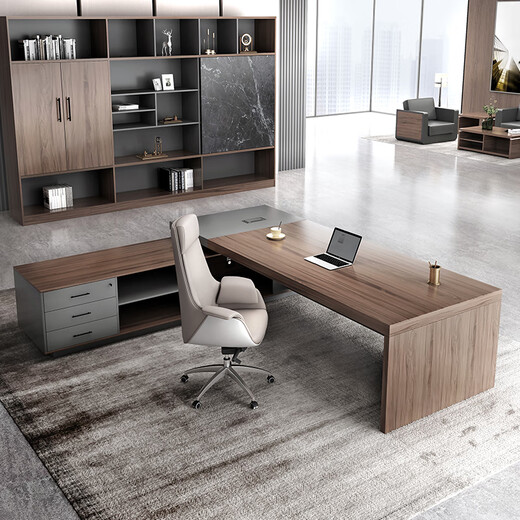 Lanran desk boss desk executive desk president desk manager desk supervisor desk desk 1.8 meters (including side cabinets)