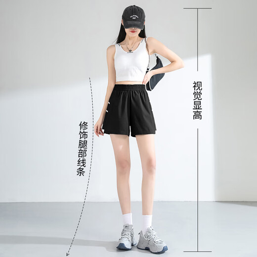 Baleno reflective sports shorts for women in summer 2025 new outdoor running fitness loose breathable versatile three-point pants
