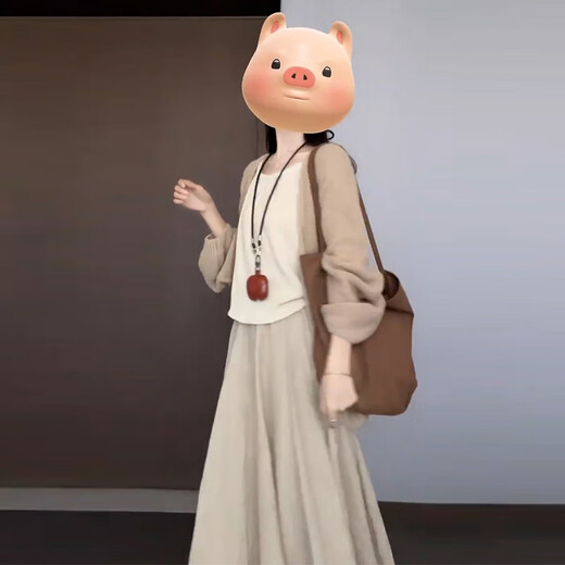 Oudihui (Oudihui) Nuevo estilo chino Light Style Sfferse Dress Summer 2025 NUEVA Spring Cardigan Femenina Traje de tres piezas Cardigan larga Cardigan + Suspender + Falda M