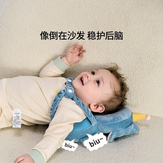 EMXEE Baby Anti-fall Pillow Learning to Walk Anti-collision Head Pad Breathable Angel Cat Honeycomb Shock Absorbing Mesh - Towable