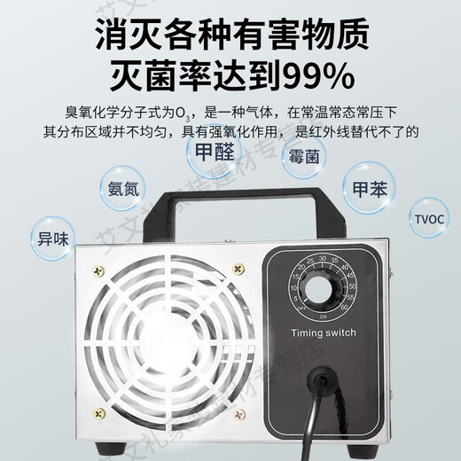 EVANLEY German ozone generator sterilizer household air purifier industrial food factory car sterilization and formaldehyde removal 12V car 10g (cigarette lighter interface)