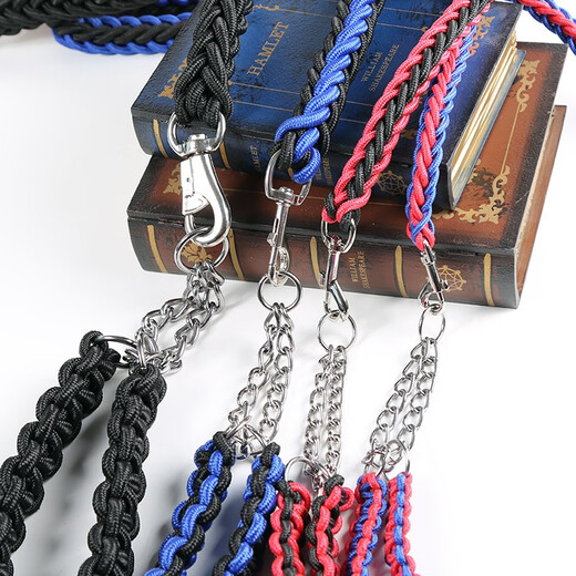 Dogstory Dog Rope Medium Dog Large Dog Leash Golden Retriever Dog Walking Rope Dog Chain Large Dog Collar Black Medium (15-38Jin Jin is equal to 0.5kg)