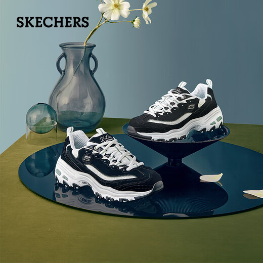 
Skechers women's shoes autumn thick sole daddy shoes versatile panda shoes soft sole comfortable outside casual sneakers 11959