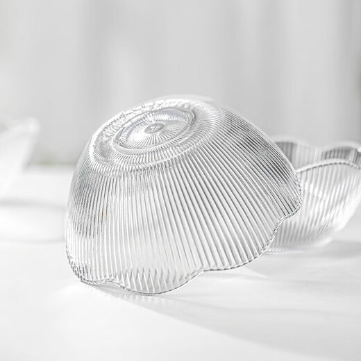 Huixun Jingdong's own brand glass petal bowl dessert salad ice cream fruit bowl 300ml