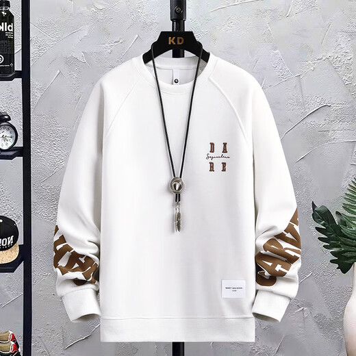 Playboy 13 junior high school student long-sleeved sweatshirt 12-year-old boy handsome autumn and winter style 14 older children 15 teenagers round neck top WE1946 khaki (single sweatshirt) spring style quality 2XL 130-145Jin Jin is equal to 0.5 kg