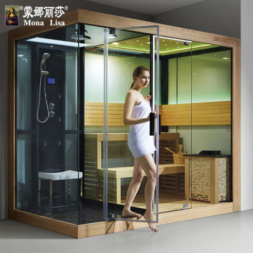 Mona Lisa imported configuration integrated shower room with steam dry steaming and wet steaming dual-purpose steam room sauna sauna room home Canadian red cedar with steam