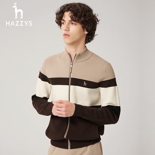 HAZZYS Men's Winter Men's Sweater Sheep Wool Cardigan Men's ABYZD0ACD03