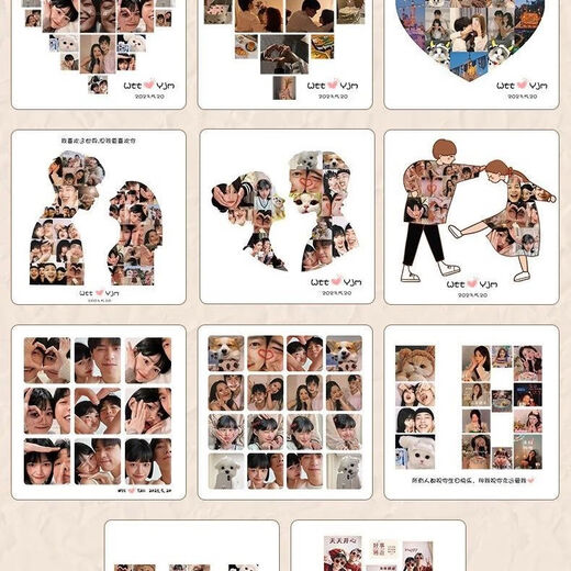 Yuhua Bildrahmen [9214 Personen sammeln] [Anpassen aus dem Bild] Luminous-Acrylfoto auf dem Tischfoto Frame Geburtstag Herzform (drahtlose Ladebasis) High-End-Geschenkbox + Geschenktüte Verpackung