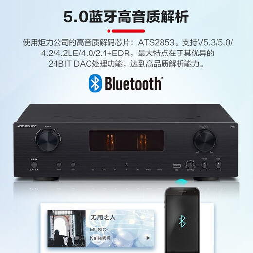 诺普声（Nobsound）PM6电子管hifi发烧级胆机5.0蓝牙功率放大器音响高保真功放机