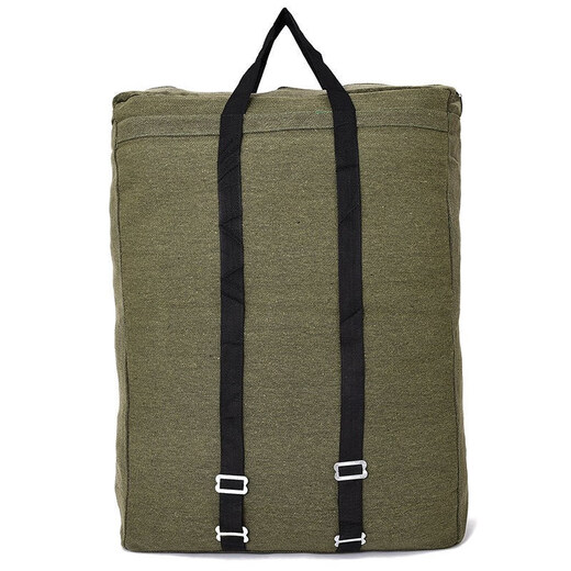 Large capacity canvas bag moving portable back large cloth bag luggage packing bag thickened quilt storage bag super strong green