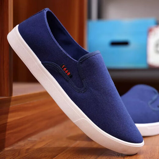 Changxiang Huili alter Peking -Stoffschuhe Herrenschuhe atmungsaktive Leinwandschuhe Herren lässige Schuhe weiche Sohle Arbeitsschuhe ein Fuß faule Schuhe c061 schwarz 40