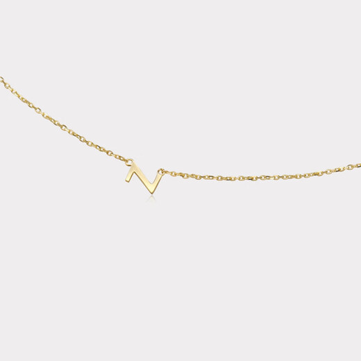 L.Bardeen 18K gold letter necklace color gold light luxury niche necklace clavicle chain for girlfriend 520 holiday Valentine's Day gift 18k Z letter