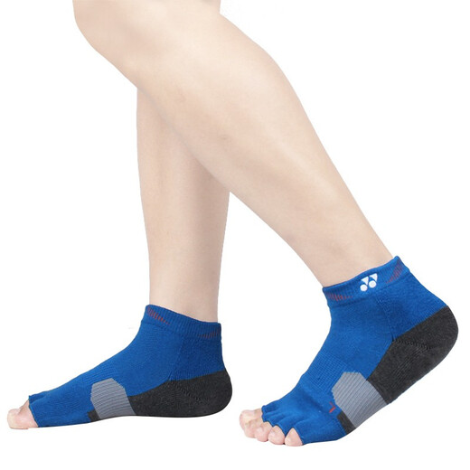 YONEX Yonex yoga socks YY open toe non-slip beginner Pilates exercise mid-calf five-finger socks YOBC0018CR blue (one pair price)