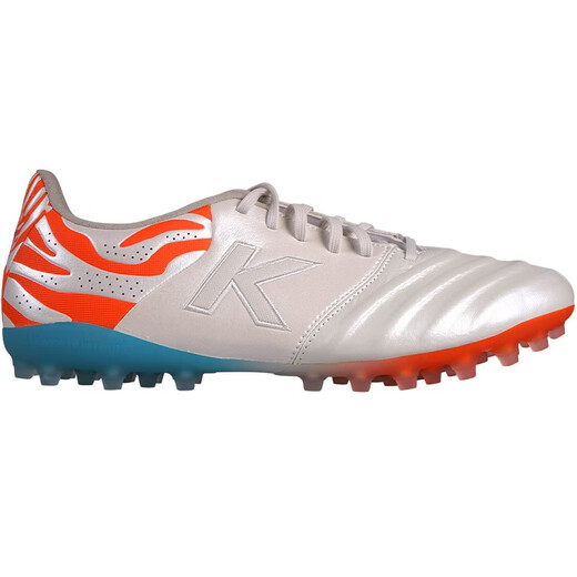 Kalmet Tannoy Fußball Kalmet TLSS Joint Ease Series Short Nails Human Grass Red Orange Tiger Pattern MG Känguru-Leder-Fußballschuhe Weiß Blau Orange 8242ZX1105-173 40 (250 mm) US7