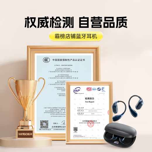 
Zhiguozhe [Voice of Berlin丨2025 latest model] Bluetooth earphones with ear-hanging wireless bone conduction concept ear clip sports running music noise reduction and long battery life without damage/ear