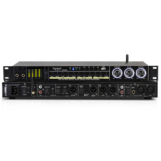 Depusheng REV3800 front-end effector one-click anti-howling KTV stage home double reverberation audio processing analog equalization karaoke smart REV3800 front-end effector