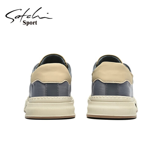 Sachi men's shoes autumn and winter new sneakers men's business casual shoes retro trendy fashion canvas shoes for men gray 42 (260mm) leather shoe size