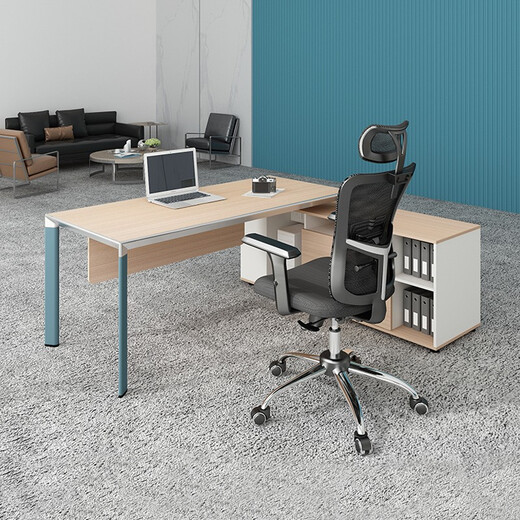 Dior Office Furniture Boss Desk Desk Modern Simple Desk Supervisor Desk Chuangmei Series Wood Color 1.8 Meters