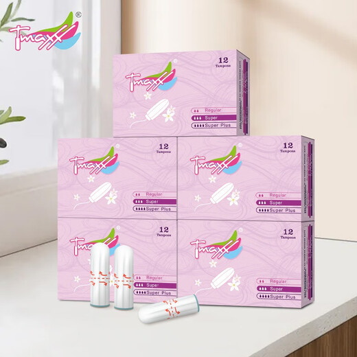 Tmaxx Tampon Finger-In-Tante Streifen gefüllte Baumwoll-Tupfer Menstruation Sanitär-Serviette Schwimmen eingebaute Stecker, große Menge 5 Kisten 60 Stücke