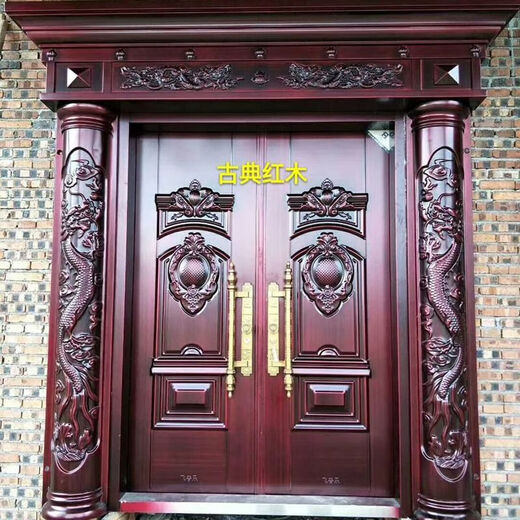 维诺亚别墅大门双开门仿家用入户门农村自建房乡村庭院进户门 纳福门 一