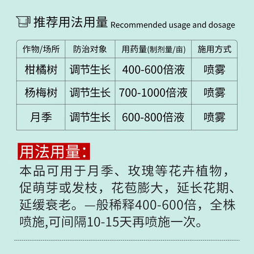 Guoguang Huasi plant source 2% benzylaminopurine cytokinin fruit tree flower exploding pesticide regulator 25ml