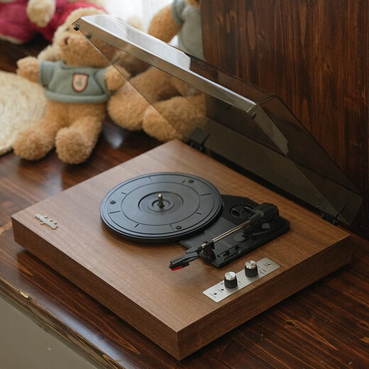 Ask and add WHATPLUS From1900 vinyl record player retro Bluetooth audio integrated record player birthday gift high-end gramophone audio living room film record player glue walnut